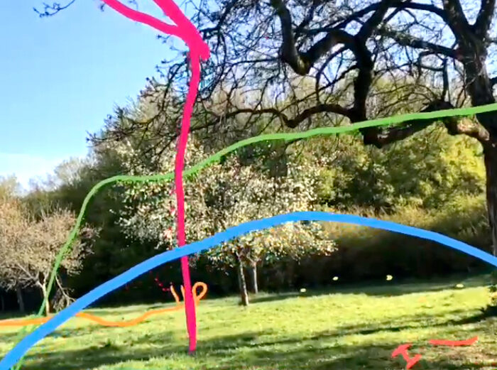 „spring line # 01“ ,  Augmented-Reality Video, 2020